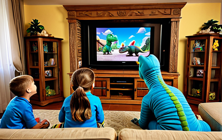 고고다이노 새로운 시즌 루머 - "A group of children, fully clothed in appropriate attire, are excitedly watching a new episode of G...