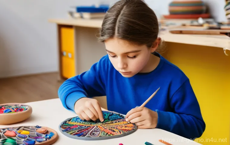 고고다이노 컬러링북과 DIY 세트 - **Prompt:** A heartwarming scene of a mother and her 8-year-old son, both dressed in comfortable, mo...