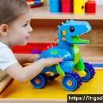 고고다이노 교구로 활용되는 사례 - **Prompt 1: Focused Transformation**
    "A bright, clean studio shot of a 6-year-old child with a d...