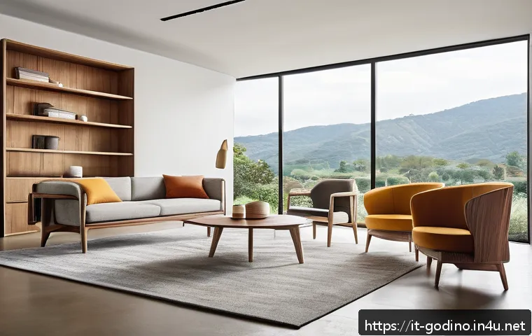 고고다이노와 다른 캐릭터 브랜드 협업 - A sophisticated collaboration scene showcasing a modern interior design studio where artisans blend ...